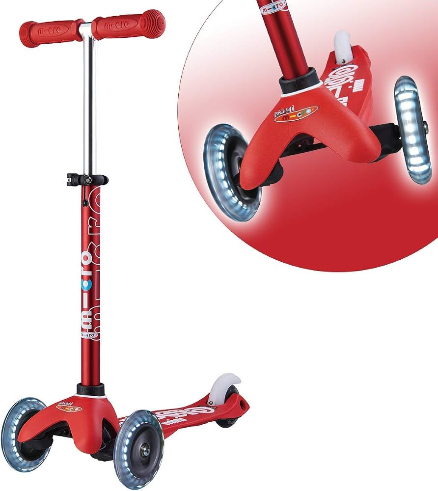 Micro Kickboard - Mini Deluxe LED 3-Wheeled, Lean-to-Steer, Swiss-Designed Micro Scooter for Pres... | Amazon (US)