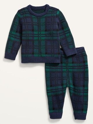 Unisex Plaid Sweater & Knit Pants Set for Baby | Old Navy (US)