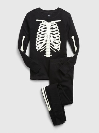Kids 100% Organic Cotton Interactive Bones PJ Set | Gap (US)