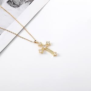 Cross Pendant Necklace for Women Jewelry Gold Cross Necklaces for Women Cross Necklace Minimalist... | Amazon (US)