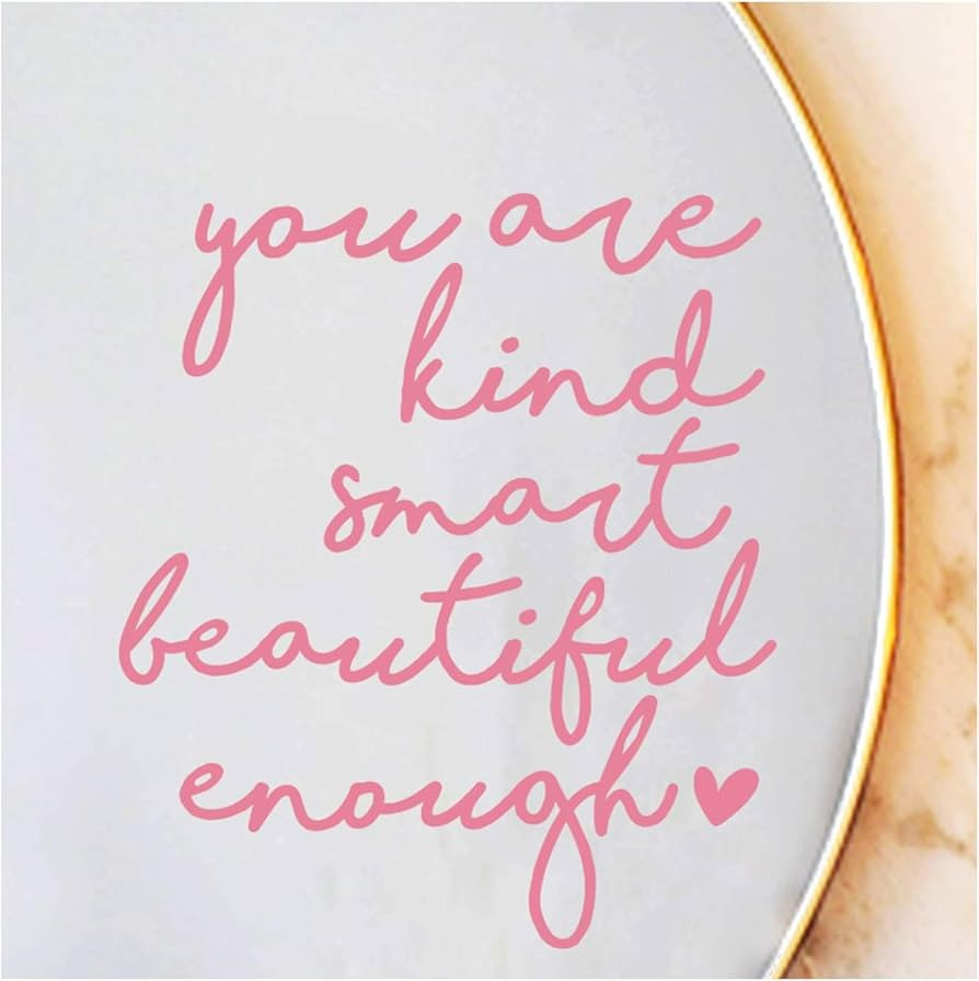 2 x Mirror Decal Vinyl, Car Mirror Decor, Mirror Sticker, Positive Affirmation Decor, Affirmation... | Amazon (US)