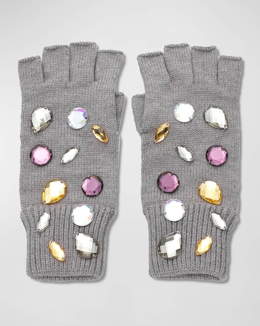 Lele Sadoughi Candy Crystal Fingerless Gloves | Neiman Marcus