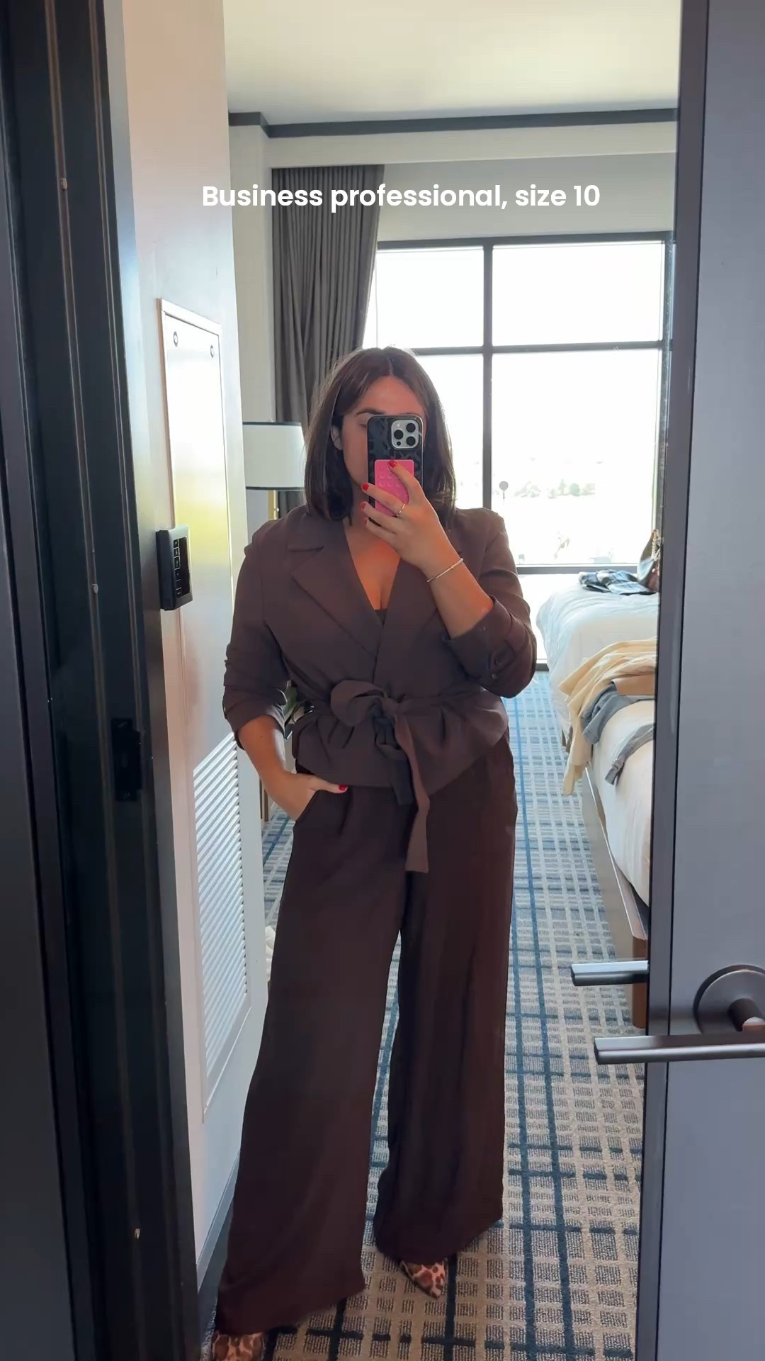 I feel so good in this, bloat friendly, stretchy pants, jacket with tons of room! Size M jacket, size L pants. 

#LTKMidsize #LTKNYFW #LTKCon