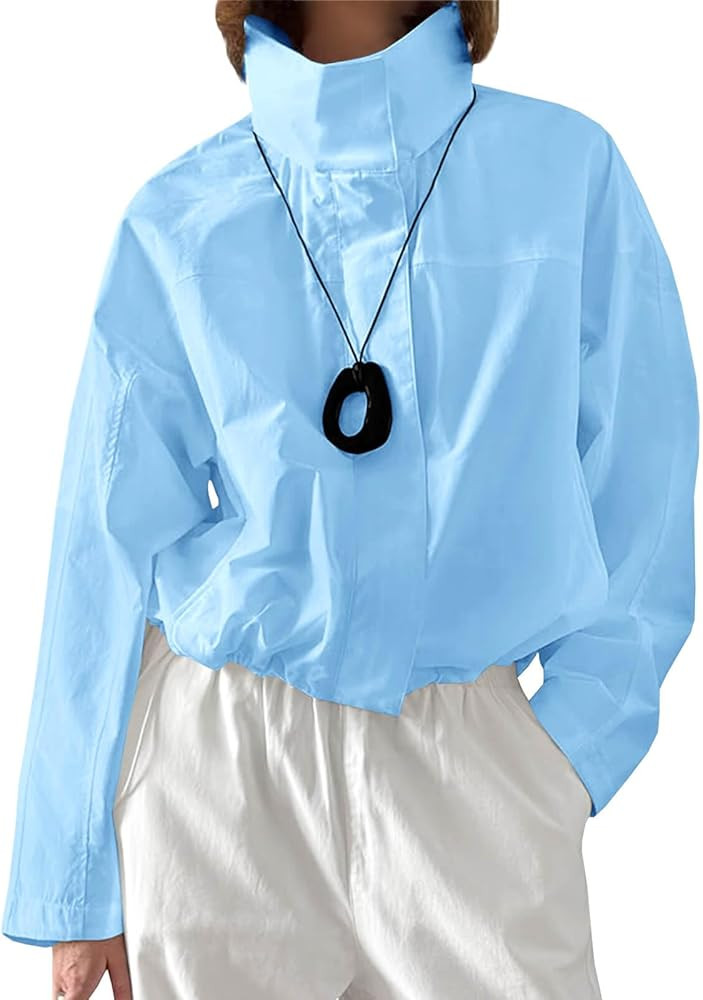 Yousify Womens Casual Lightweight Jackets Hooded Windbreaker Jacket Sun Protection Coat Spring Ou... | Amazon (US)