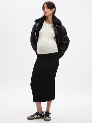 Maternity Rib Midi Skirt | Gap (US)