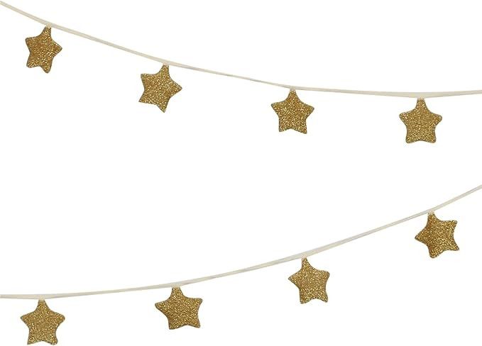 Meri Meri Gold Knitted Star Garland (Pack of 1) | Amazon (US)