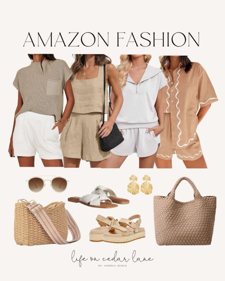 Amazon Fashion - two-piece sets paired with a wearable crossbody bag and sandals are the definition of a casual spring look! 

#founditonamazon #springoutfit #casualfit

#LTKstyletip #LTKfindsunder50 #LTKsalealert