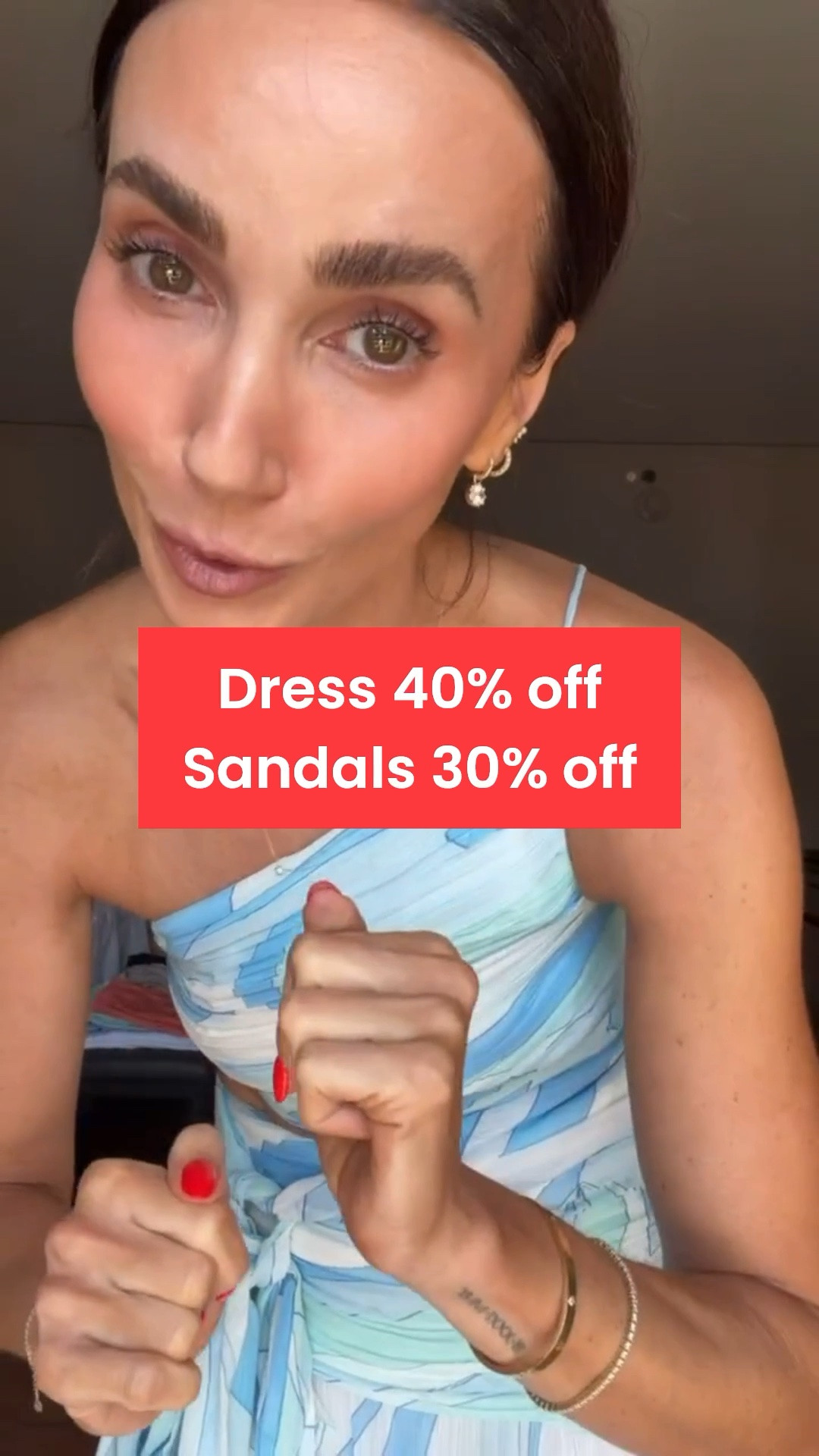 Dress 40% off, size up. Sandals 30% off.

Blue resort dress, tropical vacation outfit, beach wedding guest, Mediterranean summer style, elegant vacation look, maxi dress, resort wear, summer outfit, vacation style, island getaway

#LTKootd #LTKSaleAlert #LTKOver40