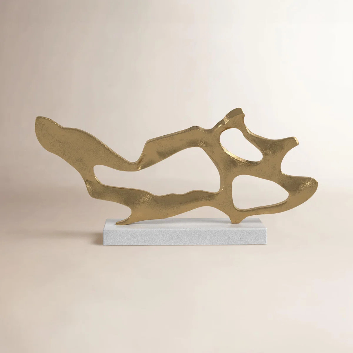 Pepita Golden Drift Abstract Sculpture | Wayfair North America