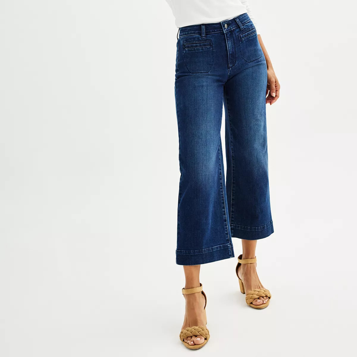 Women's Sonoma Goods For Life® Wide-Leg Ankle Jeans | Kohl's