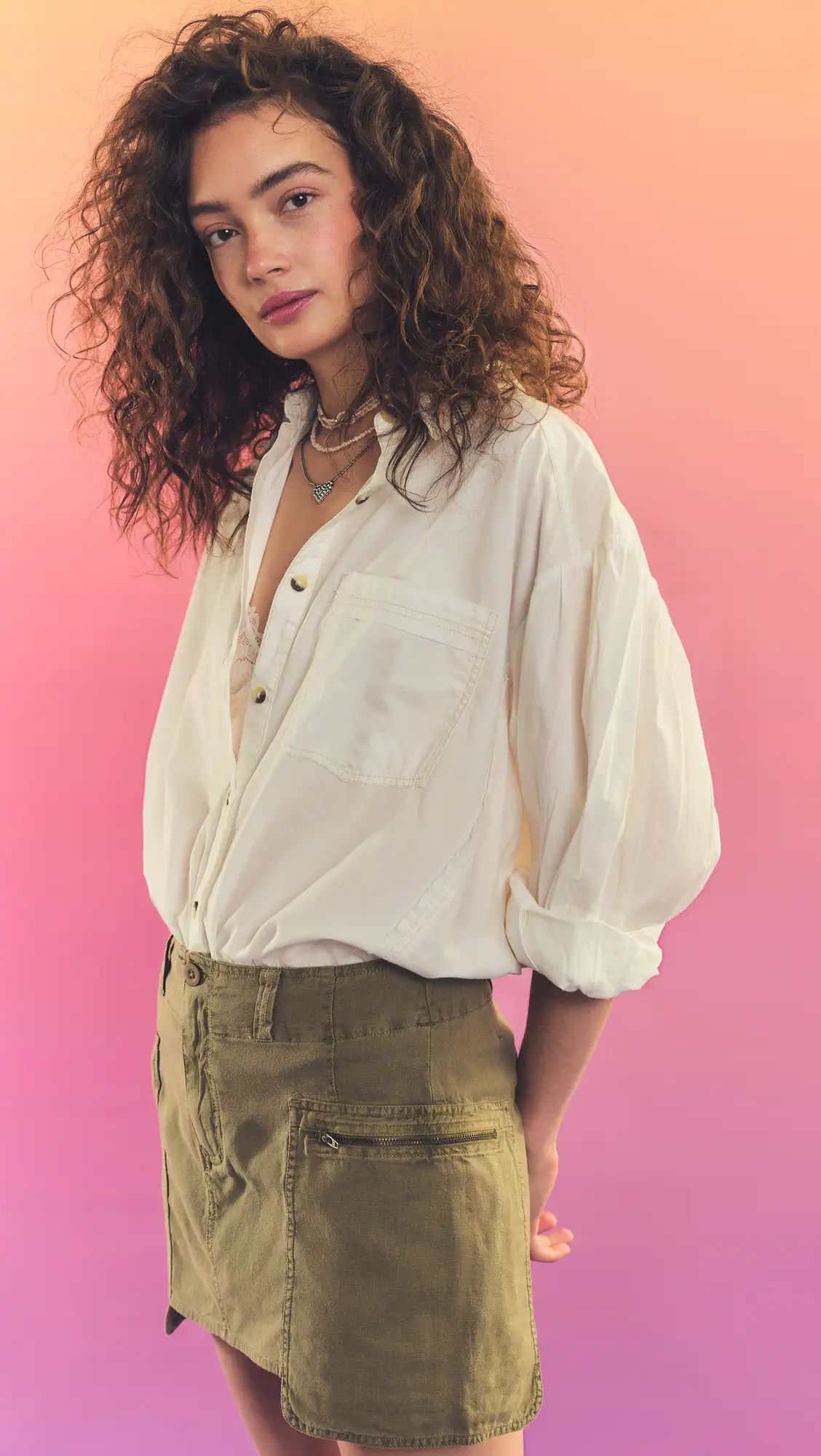 Free People Happy Hour Solid Shirt | Shopbop | Shopbop