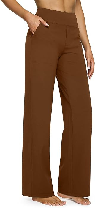 G4Free Yoga Pants for Women Wide Leg Pants with Pockets High Waisted | Amazon (US)