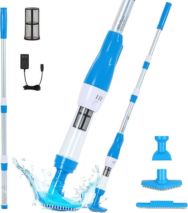 4 in 1 Cordless Rechargeable Small Pool Vacuum spa hot tub 90 Mins Running Time, 12 Gallons/Min P... | Amazon (US)