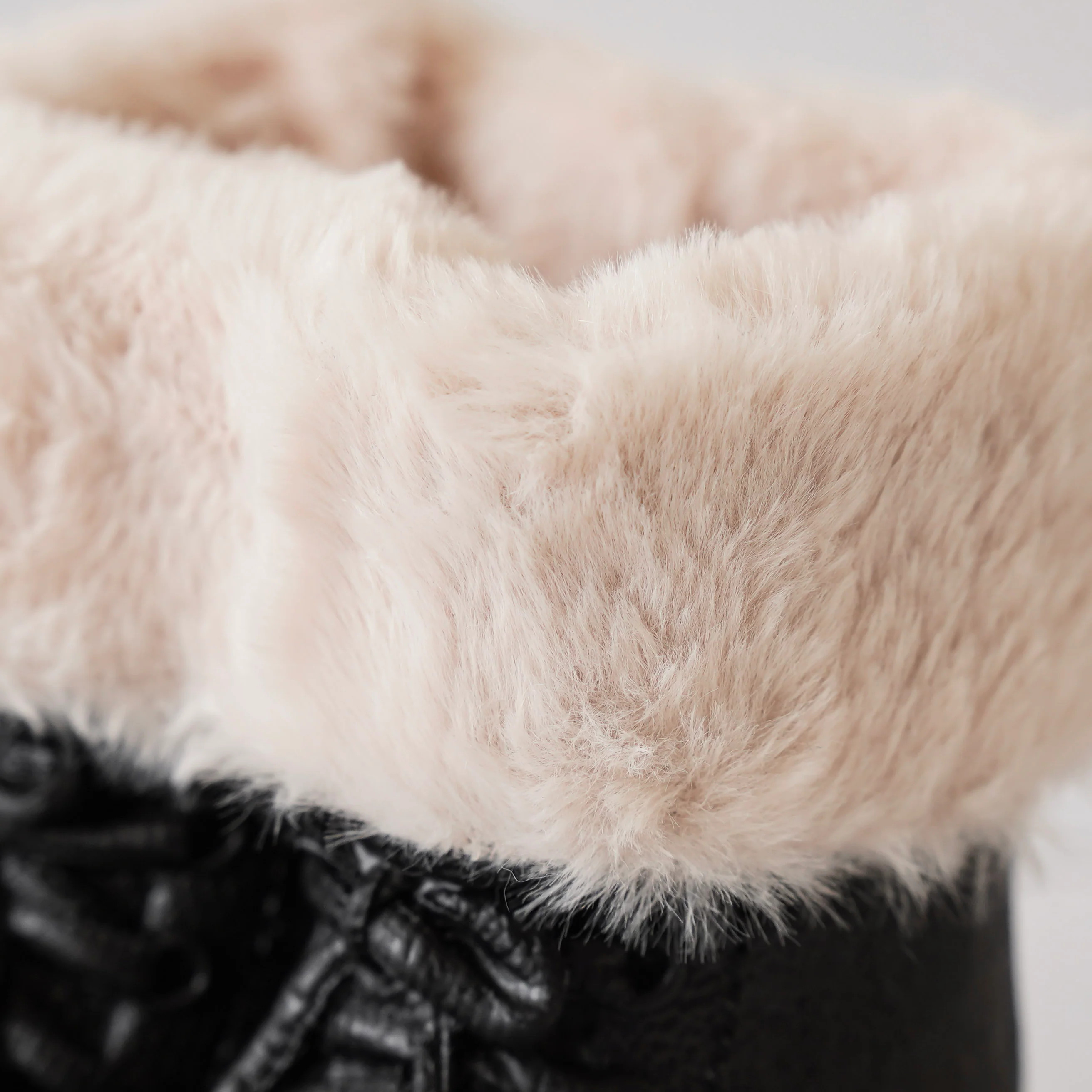 Black Ice Skates with Faux Fur | Decorative Container | MJHome