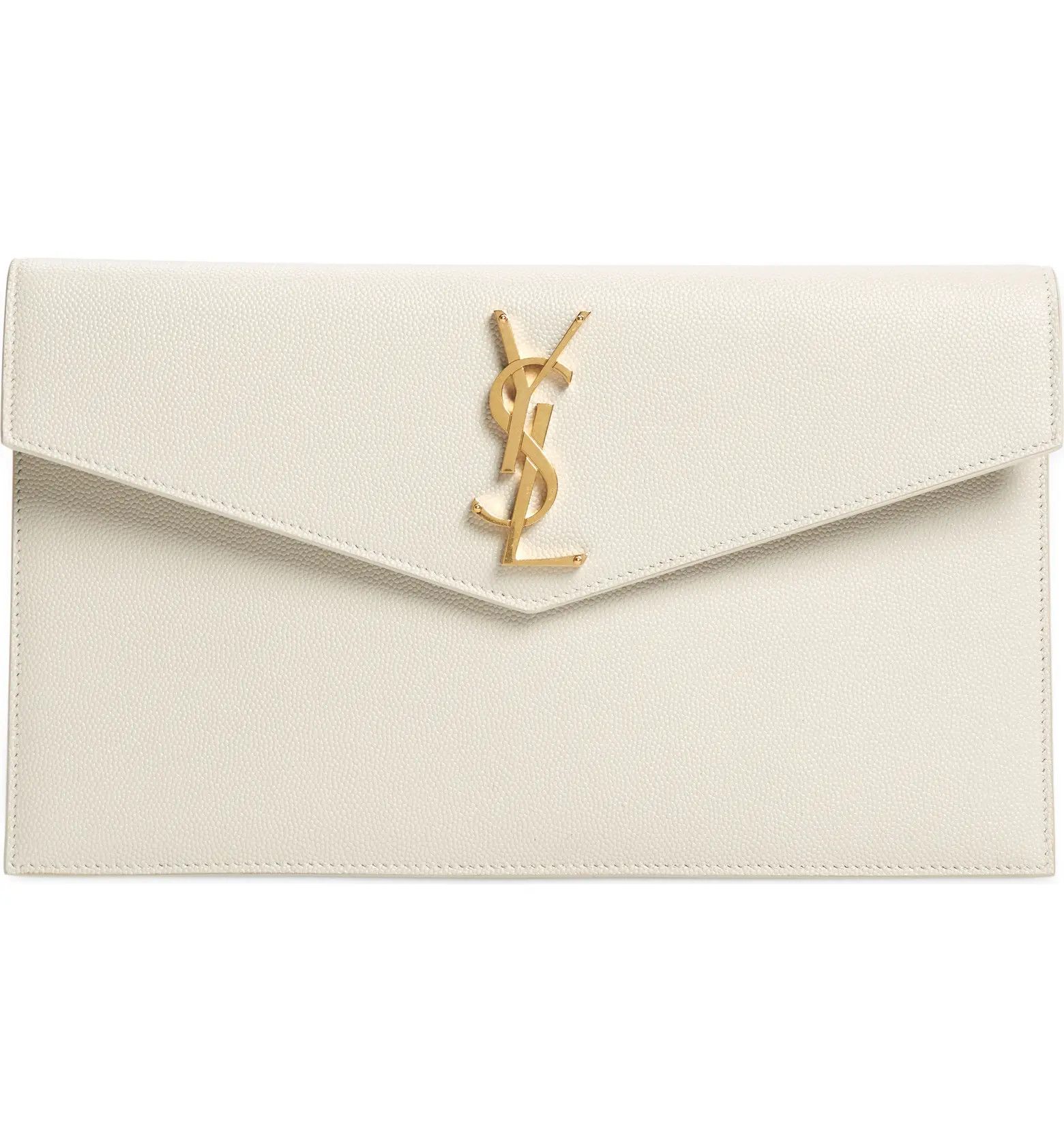 Uptown Calfskin Leather Envelope Clutch | White Bag Bags | Wedding Guest Dress | Spring Outfits 2023 | Nordstrom