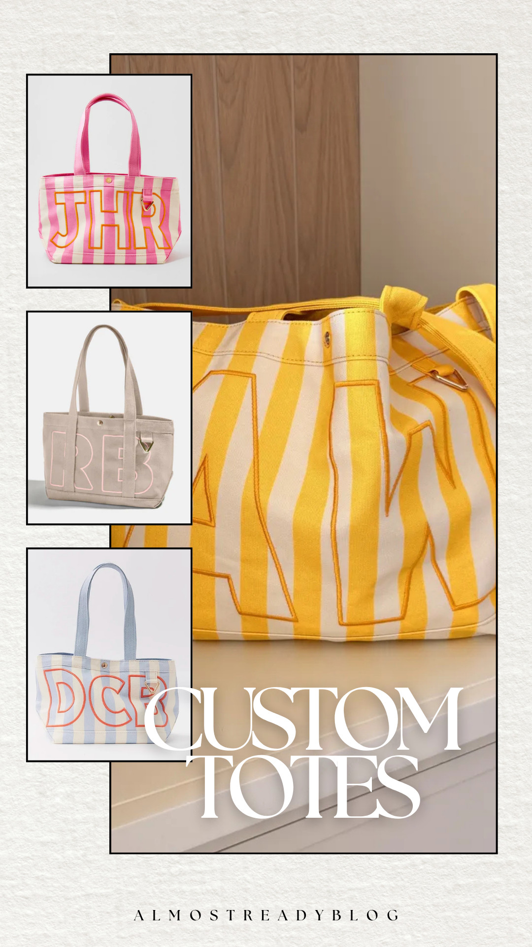 Absolutely love these cute totes! This one is the size large! 

Tote bag, custom, monogram, beach bag, accessories, Amanda west, almost_readyblog 

 #LTKdayinmylife #LTKootd