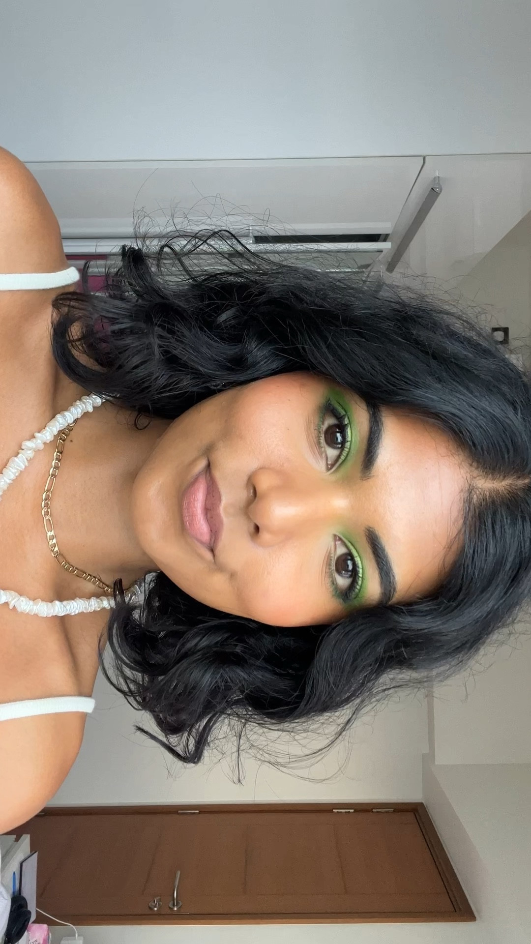 Matcha latte makeup 💚
Products used: 
- First Aid Beauty Coconut Skin Smoothie PrimingMoisturizer
- Elf Cosmetics halo glow 
- Fenty Beauty matchstix in pumpkin
- Lancome tent idols foundation
- Nars radiant creamy concealer biscuit
- Salebeauty sun melt
- HNB Cosmetics soft focus setting powder 
- Kosas airbrow
- Kim chi chic beauty lime chaux eyeshadow palette
- Too Faced BTS eyeliner 
- Charlotte Tilbury liner duo
- Milani Cosmetics baked blush coralina
- Rimmel London lipliner in cappuccino
- Mac Cosmetics lipstick velvet teddy
- Lancome Official primer and Mr Big mascara

#LTKSeasonal #LTKbeauty #LTKeurope
