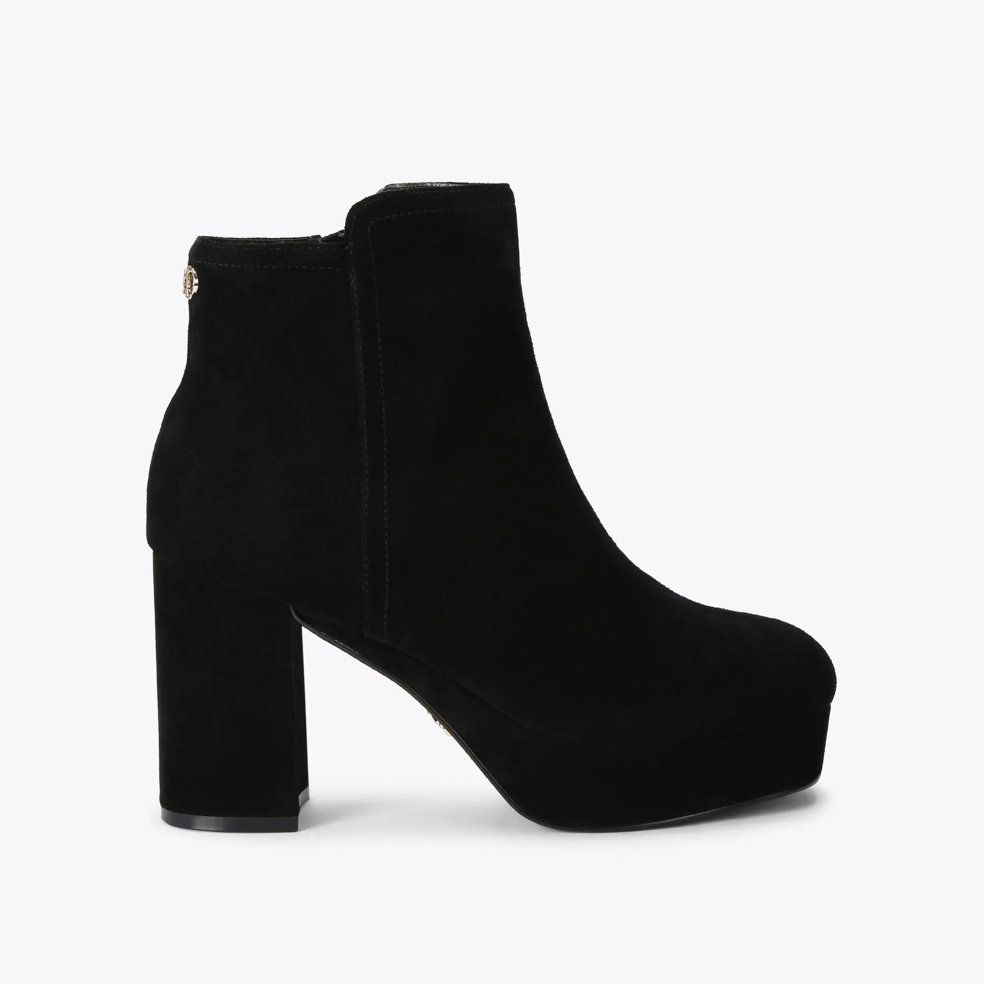 FENIX ANKLE Black Suede Ankle Boots by KG KURT GEIGER | Kurt Geiger UK