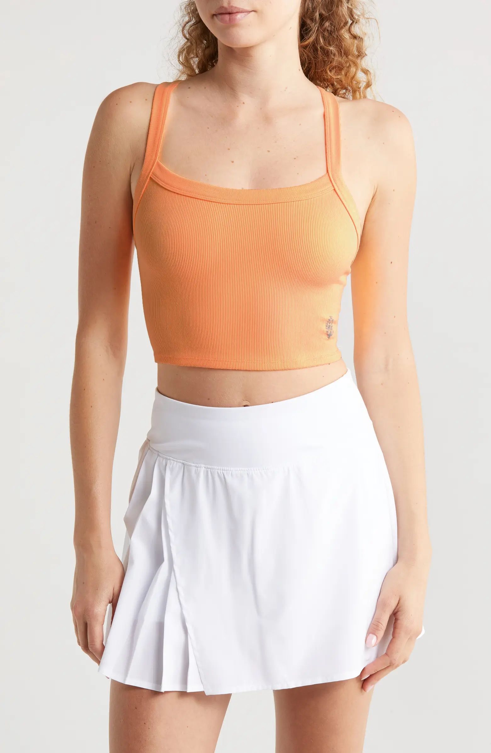 Free People FP Movement All Clear Rib Crop Camisole | Nordstrom | Nordstrom