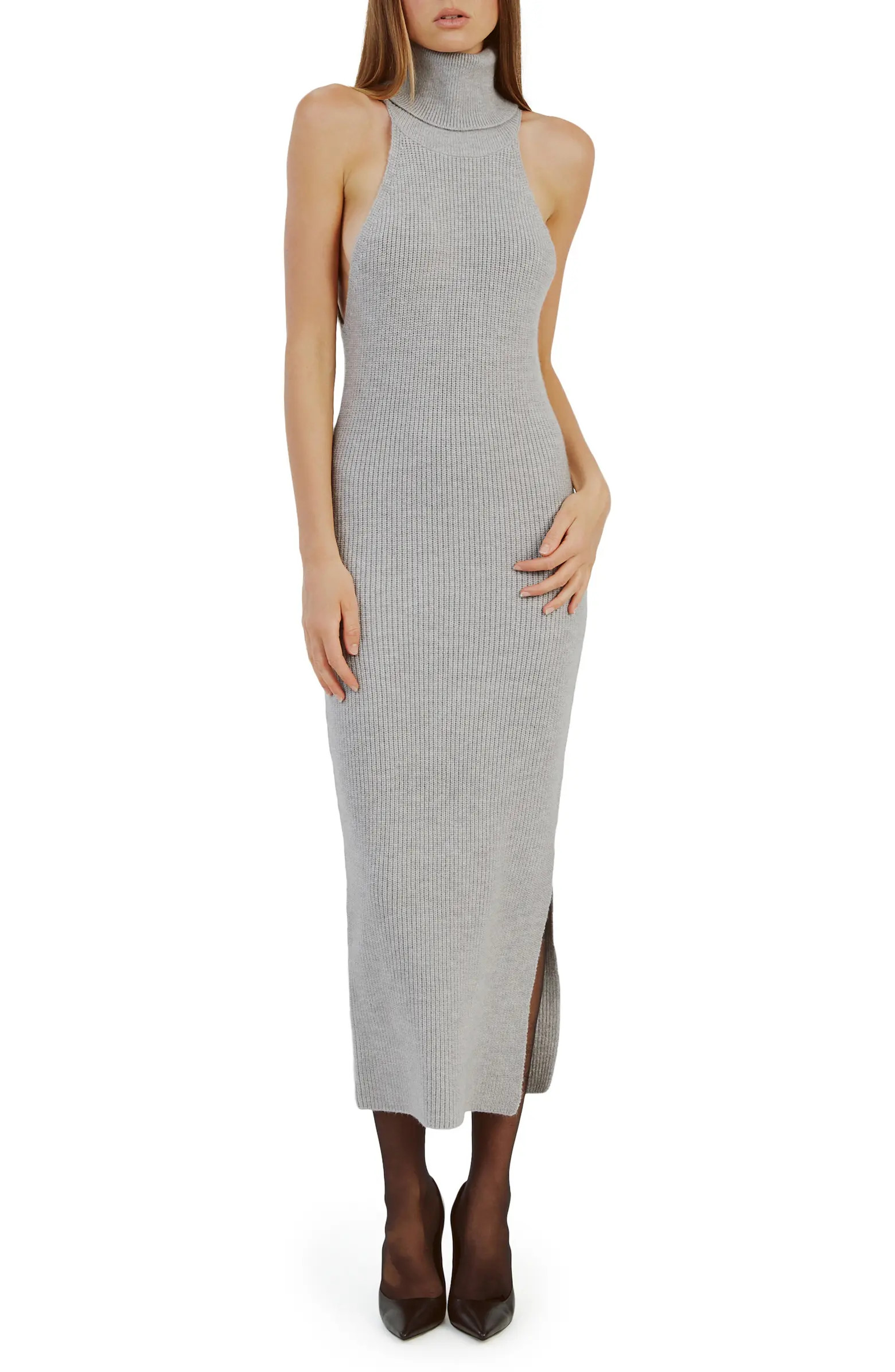Bardot Mariano Turtleneck Sleeveless Rib Sweater Dress | Nordstrom | Nordstrom