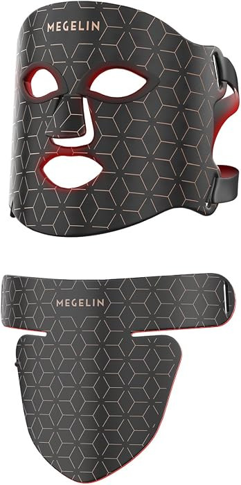 MEGELIN Led Red Light Therapy Face & Neck Mask, 7 Colors Led Light Therapy Facial Mask, Infrared ... | Amazon (US)