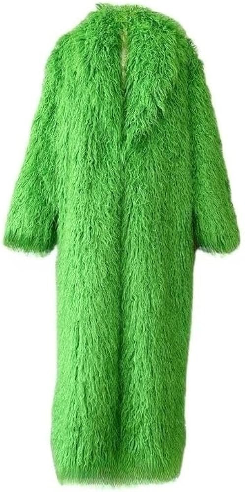 Women's Fluffy Faux Fur Long Overcoat Winter Spring Warm Outwear Parka Coat | Amazon (US)