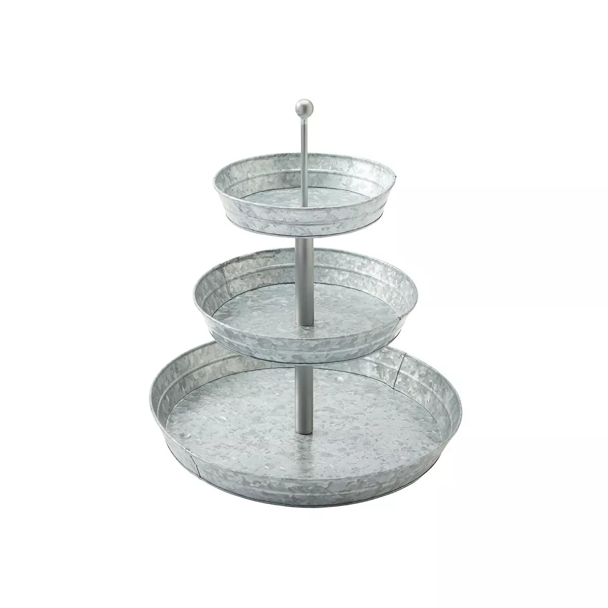 The Lakeside Collection Galvanized Metal Serving Collection - 3-Tier Serving Tray | Target