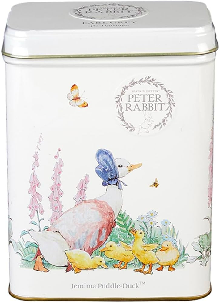 New English Teas Peter Rabbit Tea Tin with 40 Earl Grey Teabags, Jemima Puddle-Duck, Beatrix Pott... | Amazon (US)