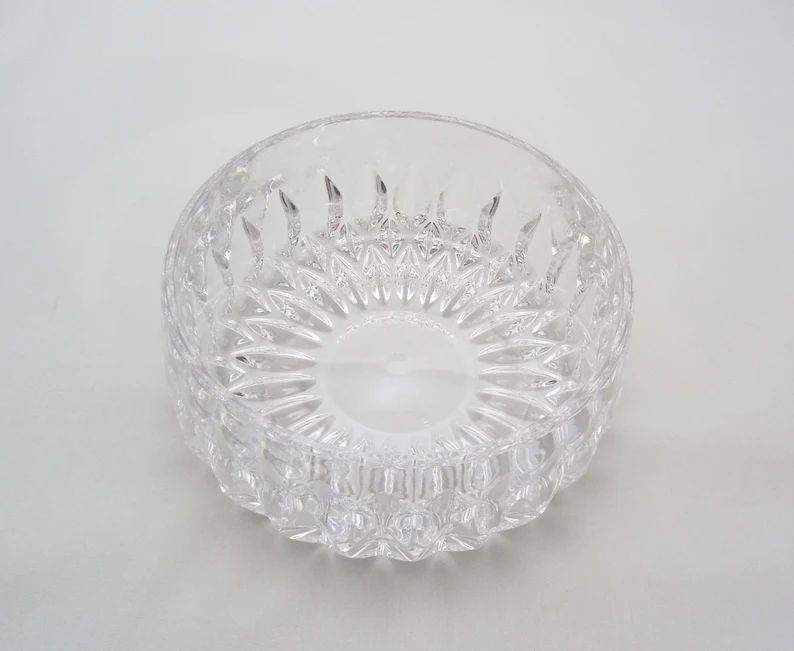 Vintage Pressed Clear Glass Bowl  5 1/2" Wide, Vintage Pressed Glass, Holiday Serving Bowl, Beaut... | Etsy (US)