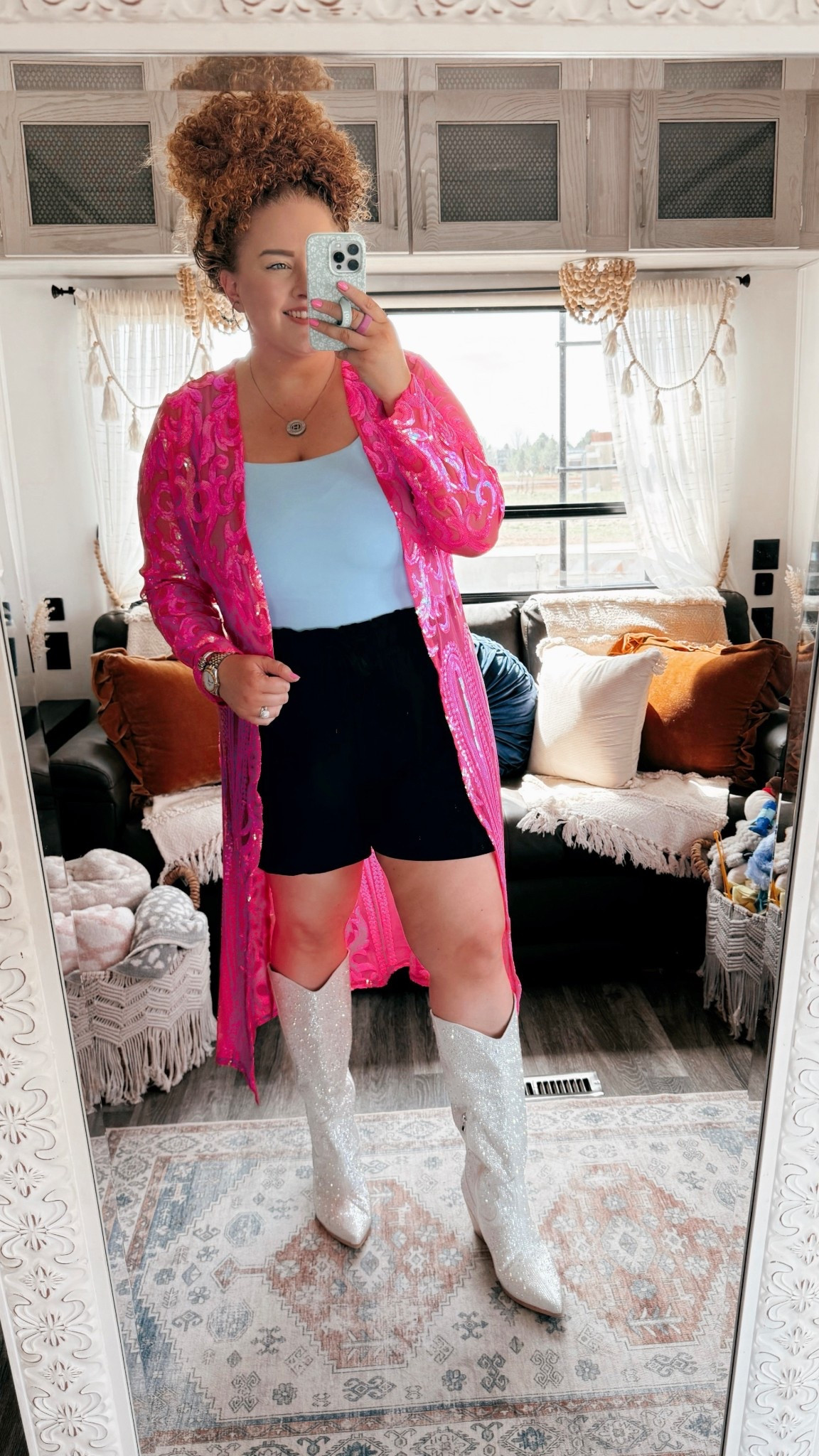 Concert outfit inspo ⚡️🪩🤍concert outfit | concert look | disco cowgirl | Nashville outfit | Nashville bachelorette look | Morgan wallen concert outfit | Taylor swift concert outfit | country concert outfit | western concert outfit | concert season | cowgirl boots | amazon cowgirl boots | rhinestone cowgirl boots | amazon rhinestone cowgirl boots | amazon boots | amazon finds | amazon fashion | amazon outfit | amazon look | amazon concert outfit | amazon concert finds | western concert outfit | western fashion | amazon western fashion | amazon western outfit | black shorts | amazon black shorts | wide leg shorts | amazon wide leg shorts | bodysuit | blue bodysuit | amazon bodysuit | amazon blue bodysuit | kimono | pink kimono | amazon kimono 

#LTKMidsize #LTKSaleAlert #LTKStyleTip