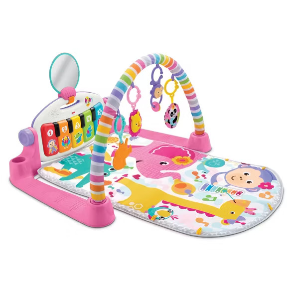 Fisher-Price Deluxe Kick & Play Piano Gym Playmat - Pink | Target