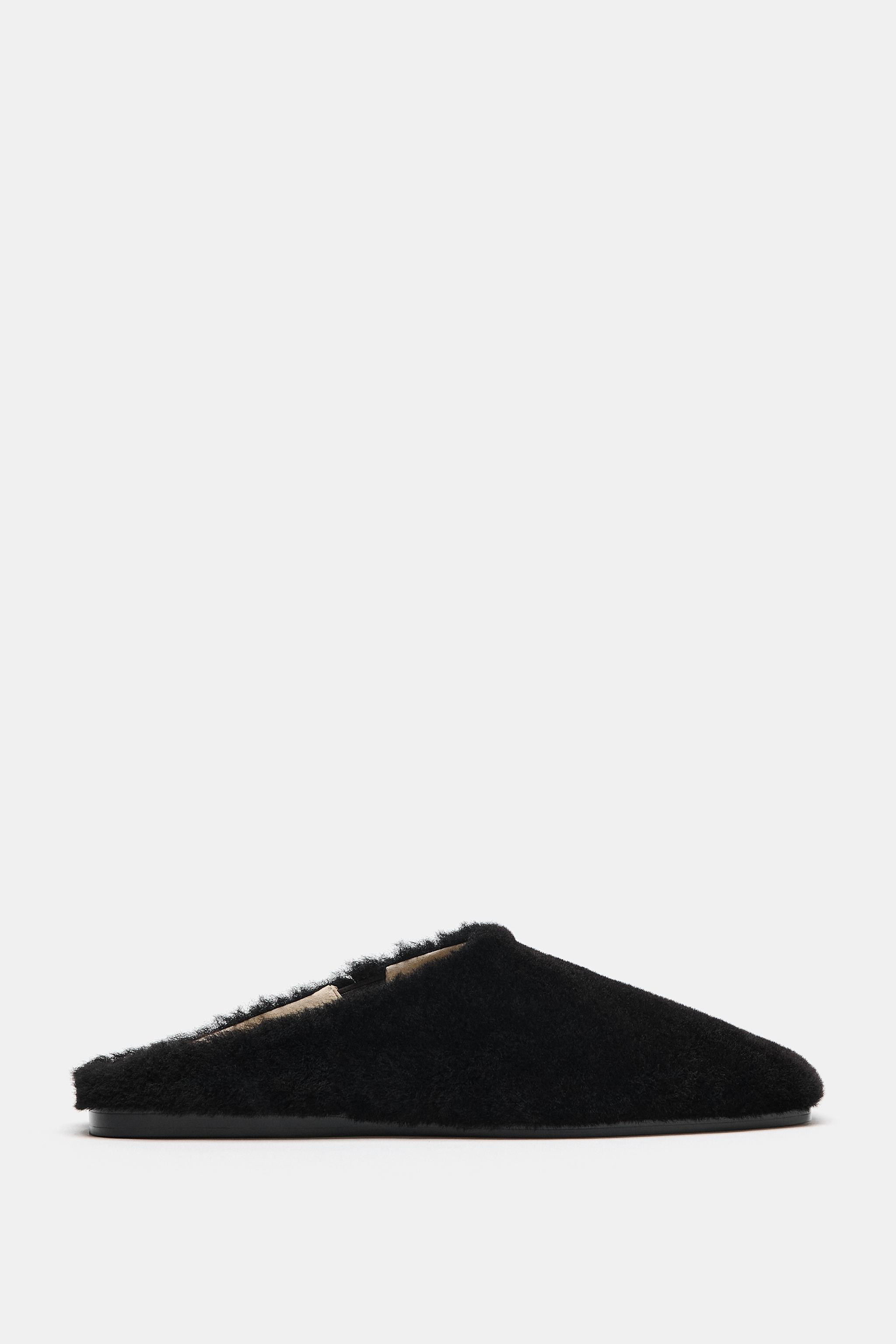 LIMITED EDITION LEATHER FLAT SHOES | Zara UK