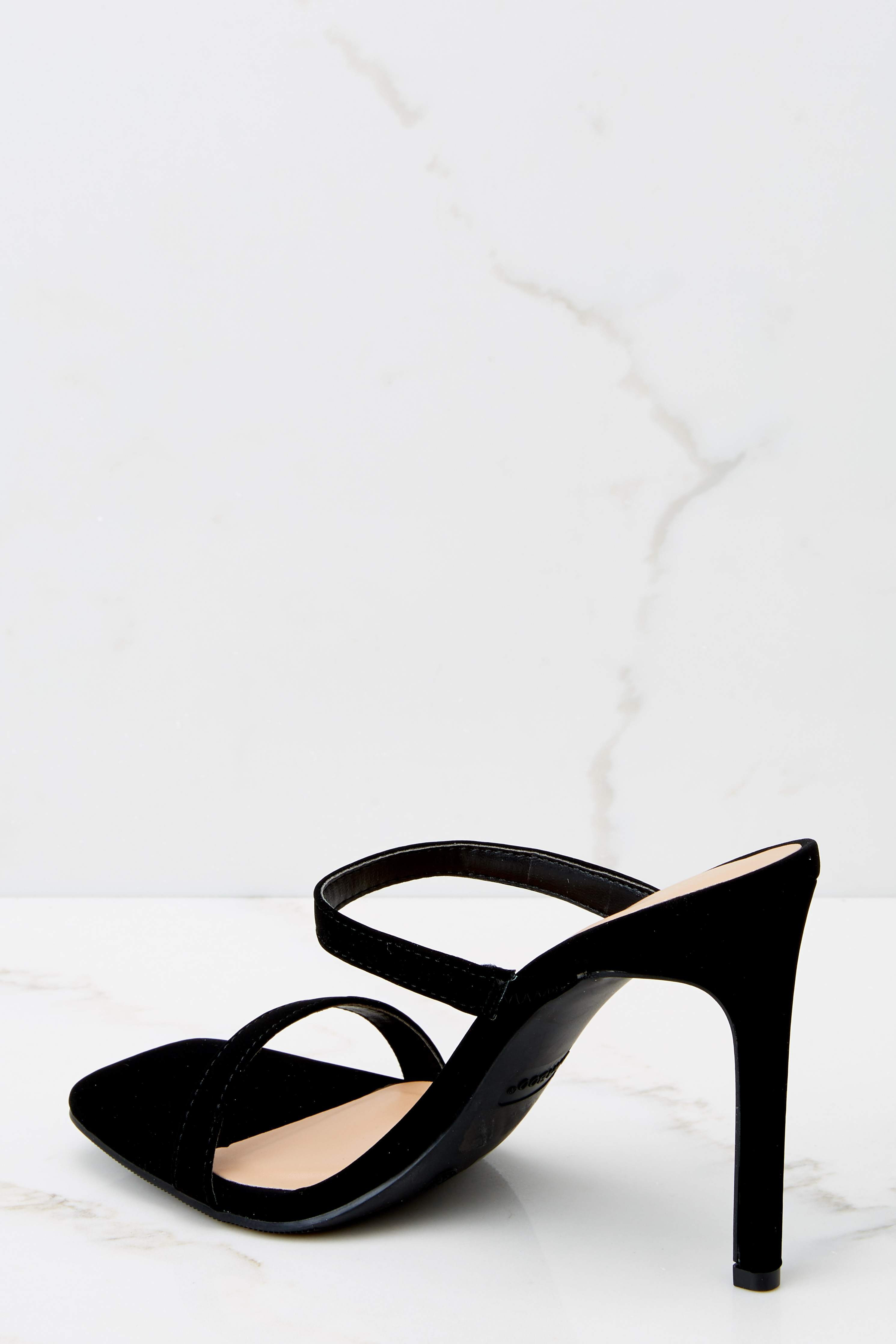 Always The Lead Black High Heel Sandals | Red Dress 