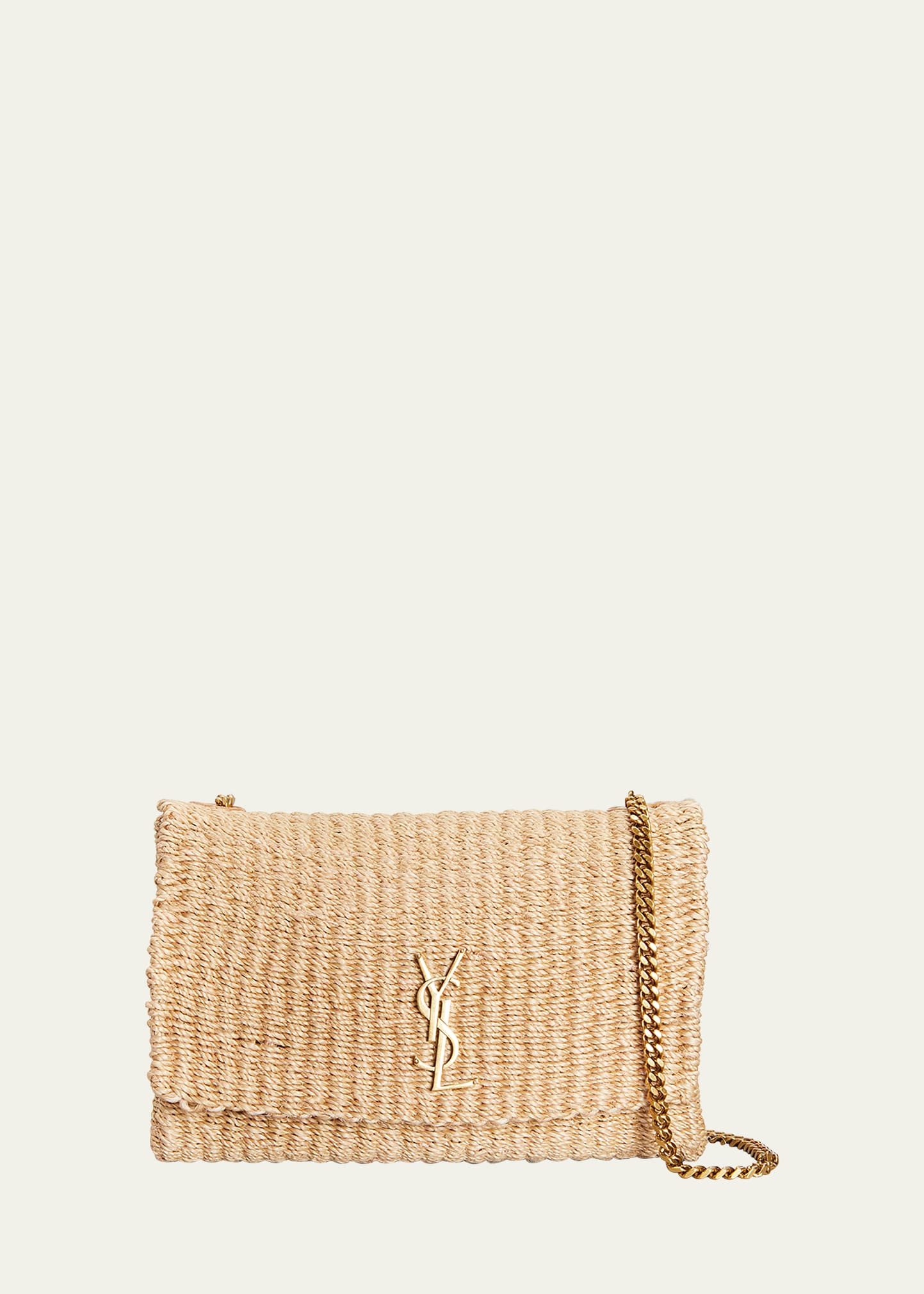 Kate Medium YSL Crossbody Bag in Raffia | Bergdorf Goodman