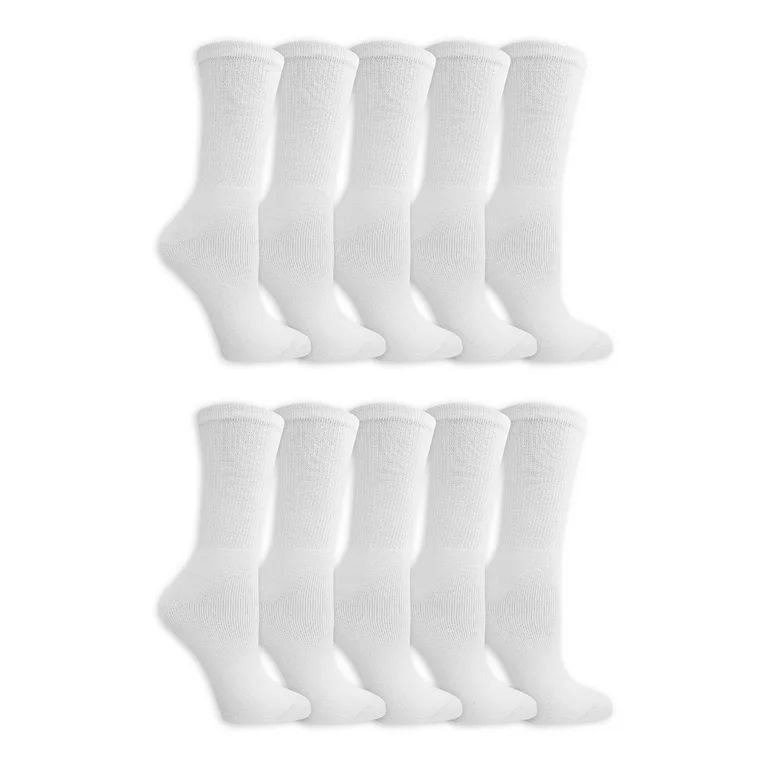 Athletic Works Women's Cushioned Crew Socks 10 Pack | Walmart (US)