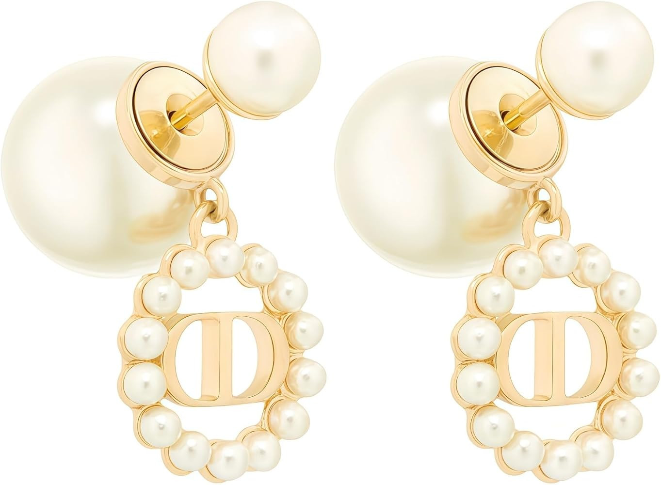 Merlinae 18K Gold Plated Copper Pearl Earrings Non Allergenic Birthday Gift Baroque Exquisite Jew... | Amazon (US)