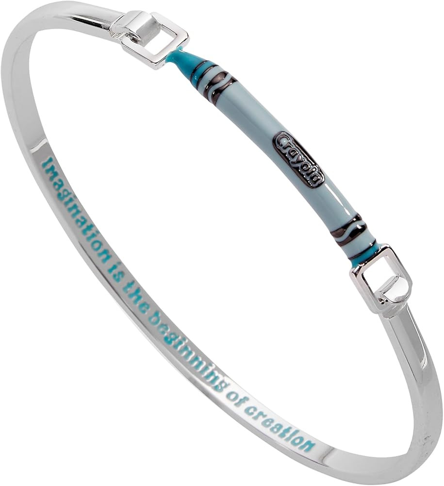 Alex and Ani Crayola Teacher Appreciation Crayon Tension Bangle, Brass Shiny Silver | Amazon (US)