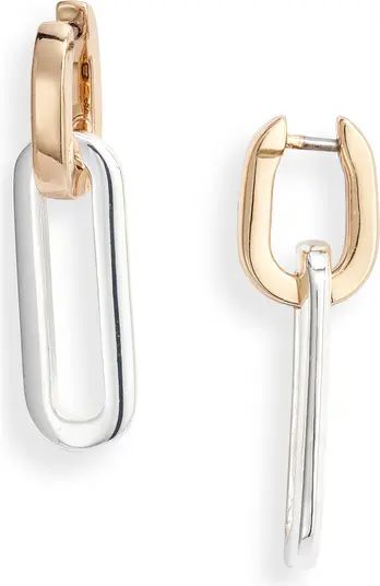 Teenie Detachable Link Drop Huggie Hoop Earrings | Nordstrom