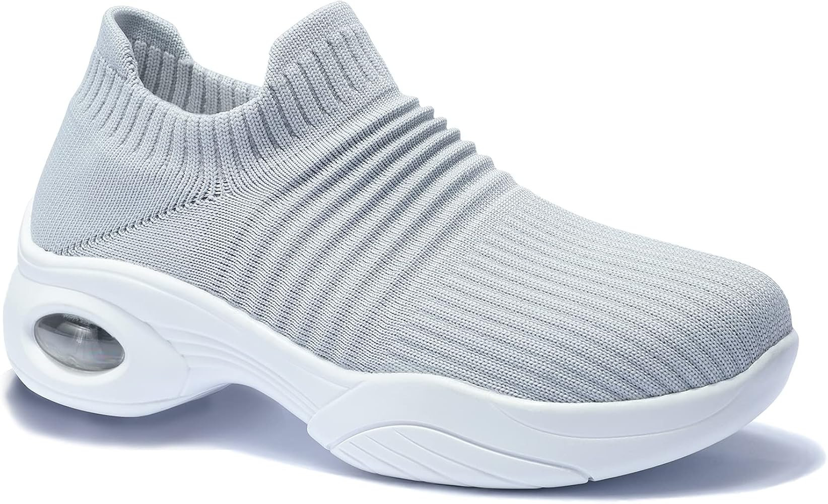 Women's Walking Shoes Sock Sneakers Mesh Slip On Air Cushion Nurse Shoes Platform Loafers | Amazon (US)