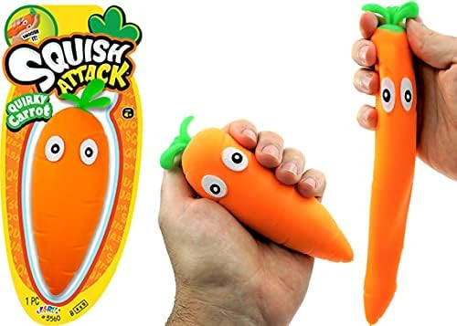 Stretchy Carrot Squish Attack Sensory Toy by JA-RU. Sensory Toy Stress Relief Toys Sand Filled, Fidg | Amazon (US)
