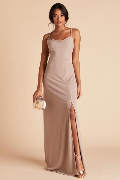Ash Crepe Dress - Taupe | Birdy Grey