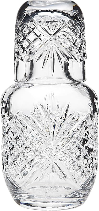 Godinger Bedside Night Carafe - Cup and Bottle to Keep Next To Your Bed for a Handy Midnight Drin... | Amazon (US)