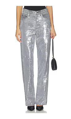 Rag & Bone Shea Full Straight in Steel Sequin from Revolve.com | Revolve Clothing (Global)
