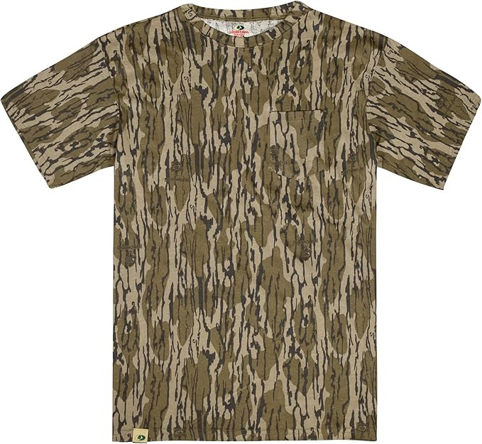 Mossy Oak Mens Camo Hunting Shirt Short Sleeve Cotton | Amazon (US)
