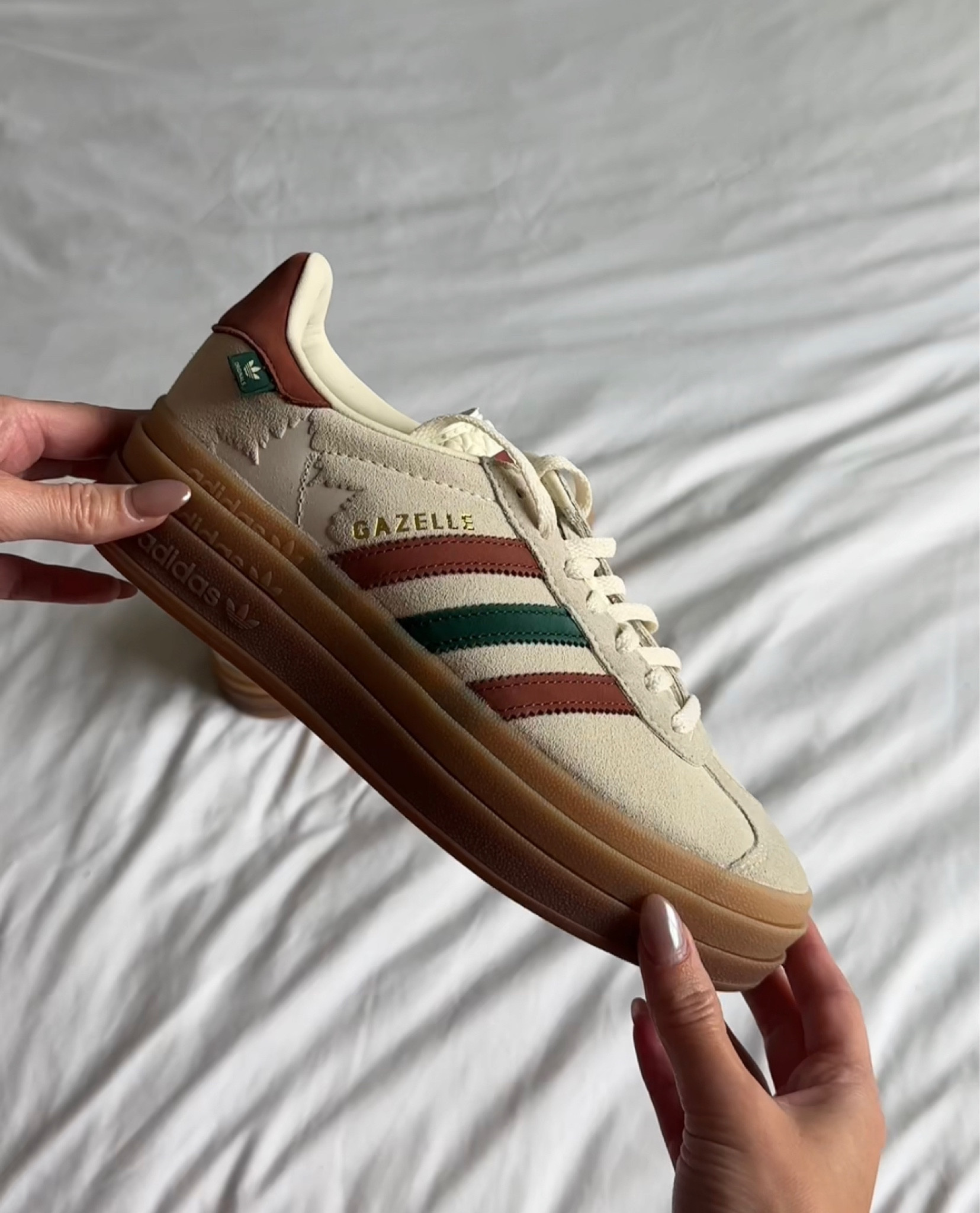 adidas gazelle silver green womens adidasUnisex Gazelle Bold main image 1