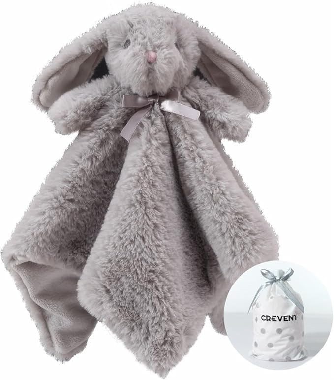 CREVENT Cozy Plush Baby Security Blanket Loveys for Baby Boys and Girls, Faux Fur Front + Mink Ba... | Amazon (US)