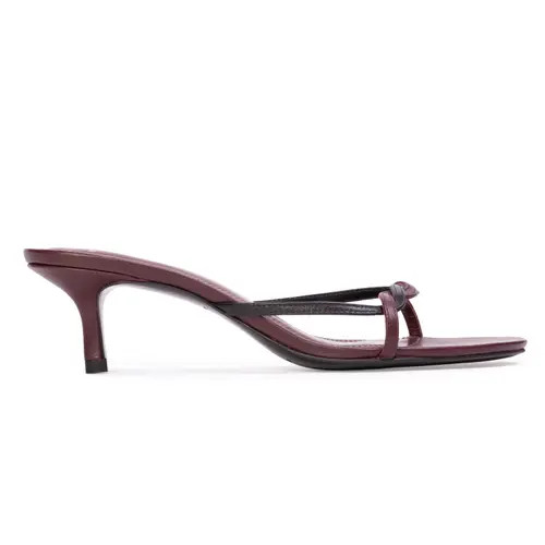 BLACK SUEDE STUDIO Fae 50 Sandal in Bordeaux Leather at Nordstrom, Size 37 | Nordstrom