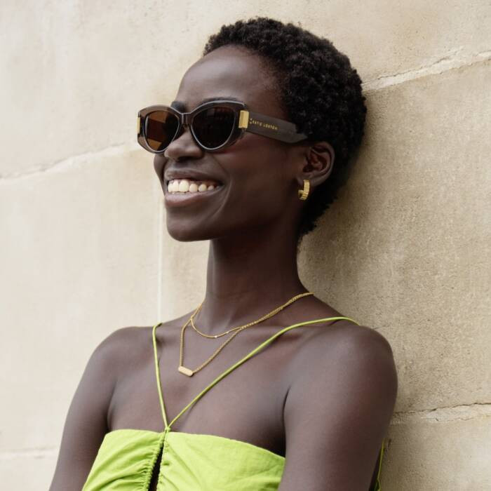 Rimini Cat-Eye Sunglasses in Mink Transparent | Katie Loxton Ltd. (UK)