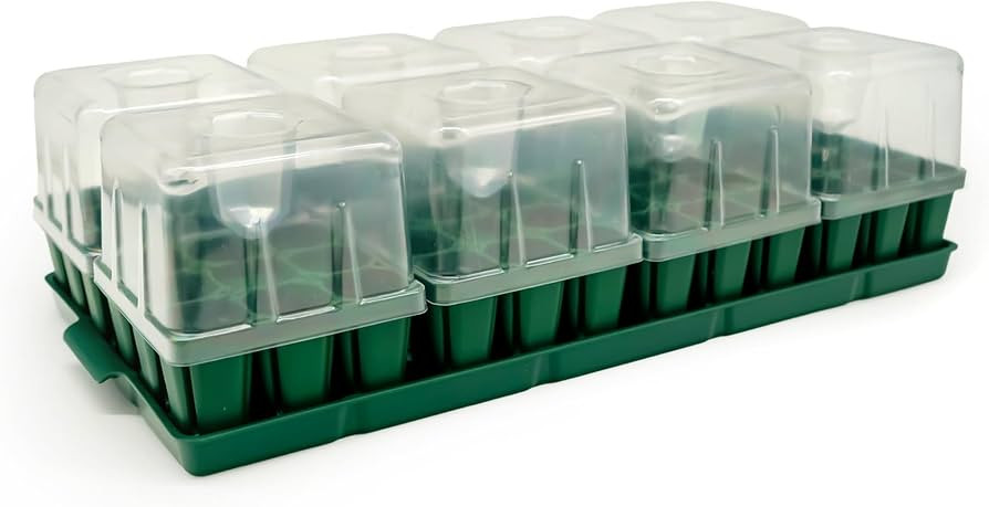 Vego garden Seedling Suite Products, 8 Pack Standard Seedling Trays with Seedling Tray Lids and 1... | Amazon (US)