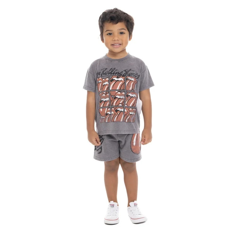 Rolling Stones Toddler Graphic Tee and Shorts Set, 2-Piece, Sizes 12M-5T | Walmart (US)